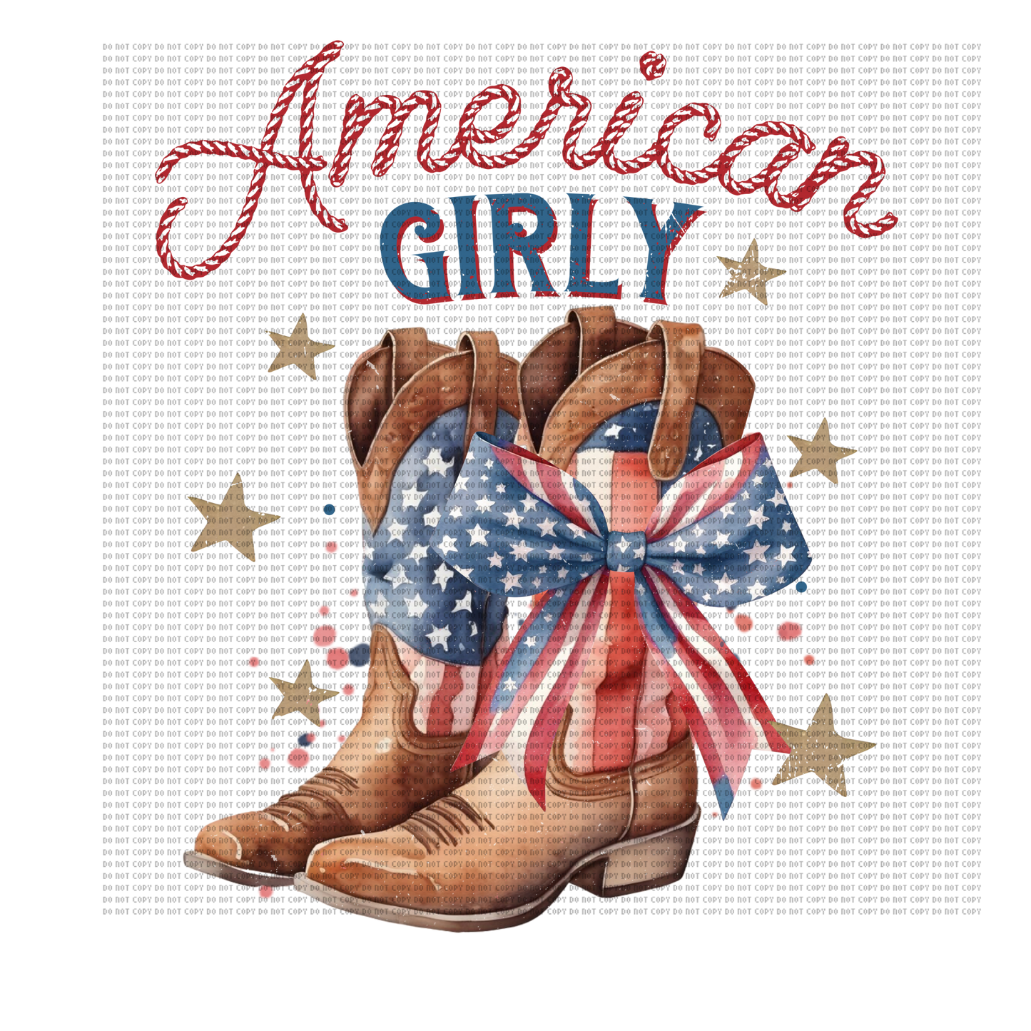 AMERICAN GIRLY DTF TRANSFER