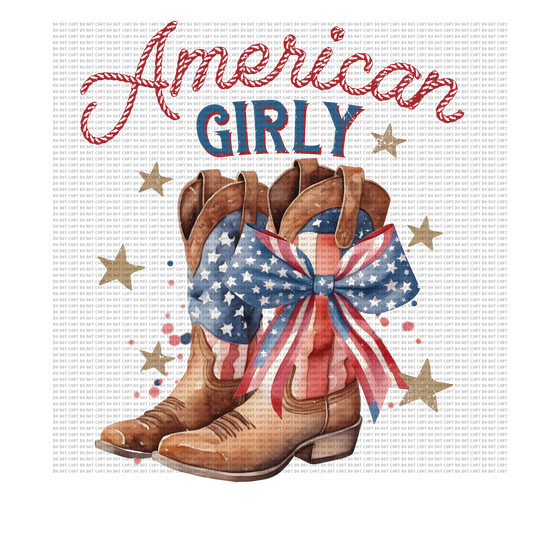 AMERICAN GIRLY DTF TRANSFER