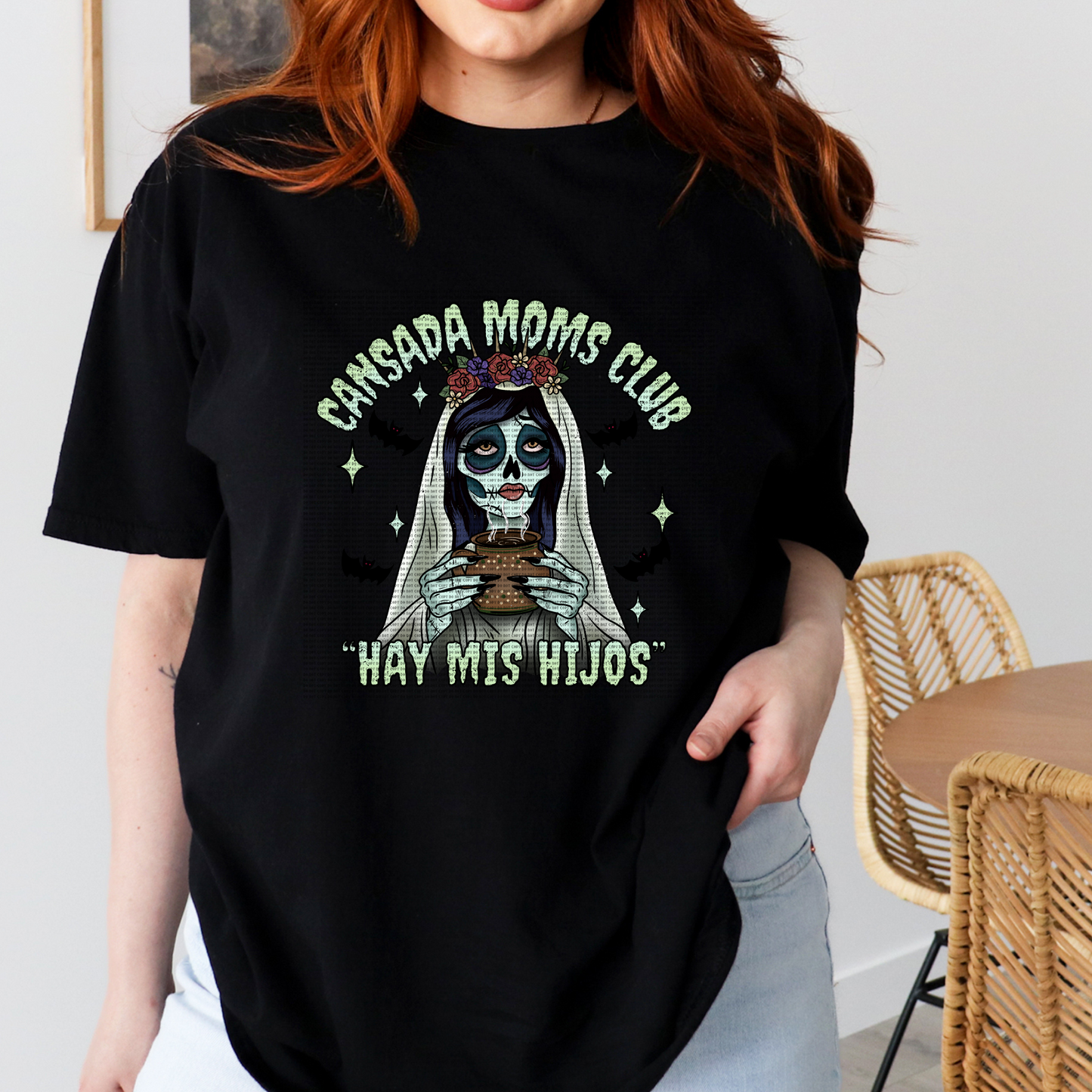 LLORONA CANSADA BLACK T SHIRT