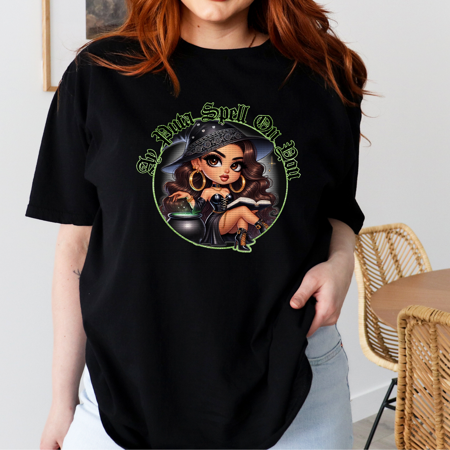 SPOOKY CHICANA BLACK T-SHIRT