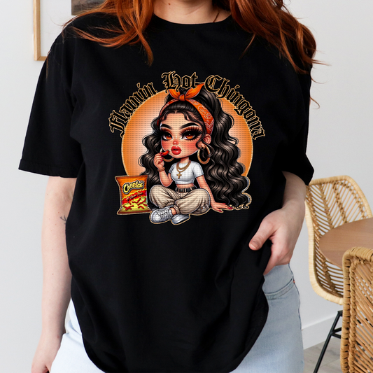 MEXICAN SNACK CHINGONA ADULT BLACK T SHIRT