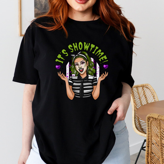 CHOLA ITS SHOW TIME GIRL BLACK T-SHIRT