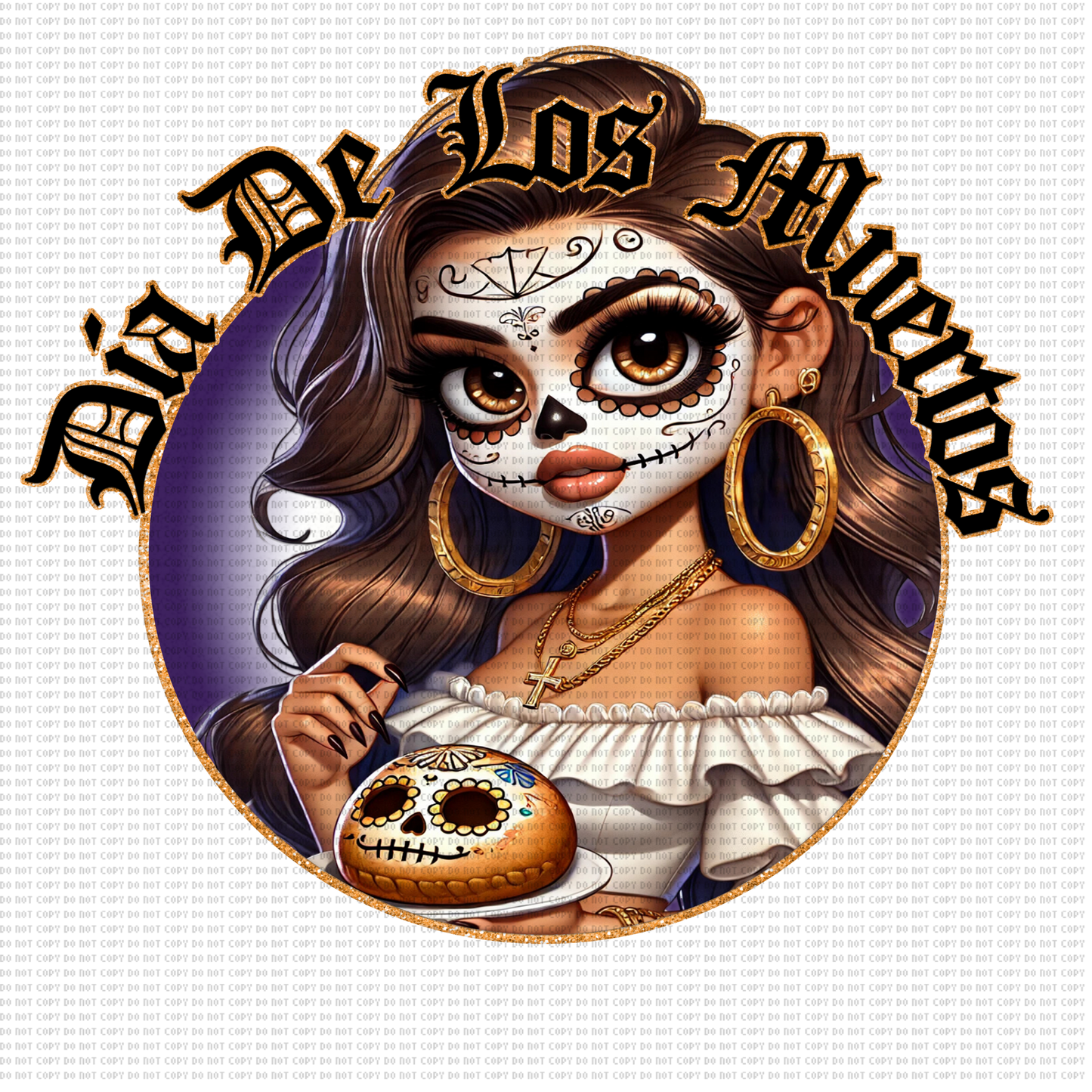 DIA DE LOS MUERTOS GIRL DTF TRANSFER 11"