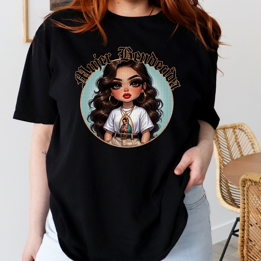 MUJER BENDECIDA BLACK T SHIRT