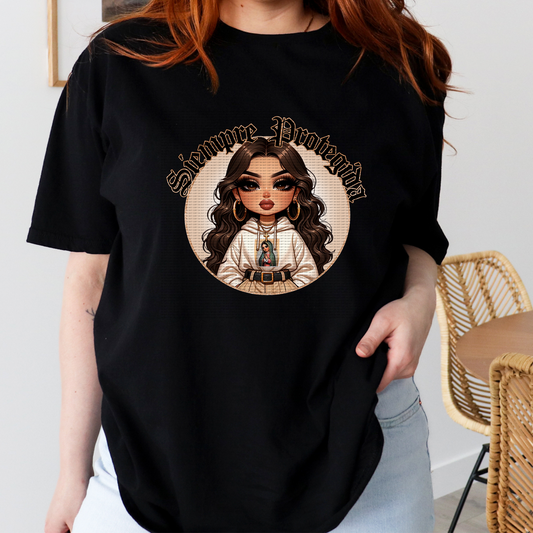 MUJER PROTEJIDA BLACK T SHIRT